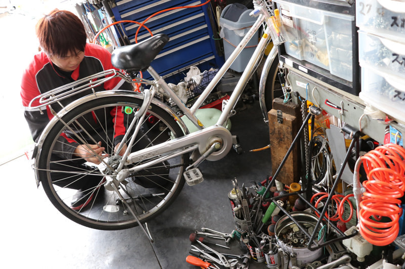 自転車整備写真1